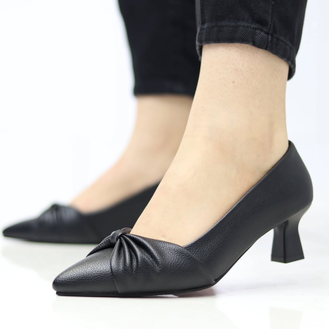 کفش زنانه پلیسه پاشنه 3سانت