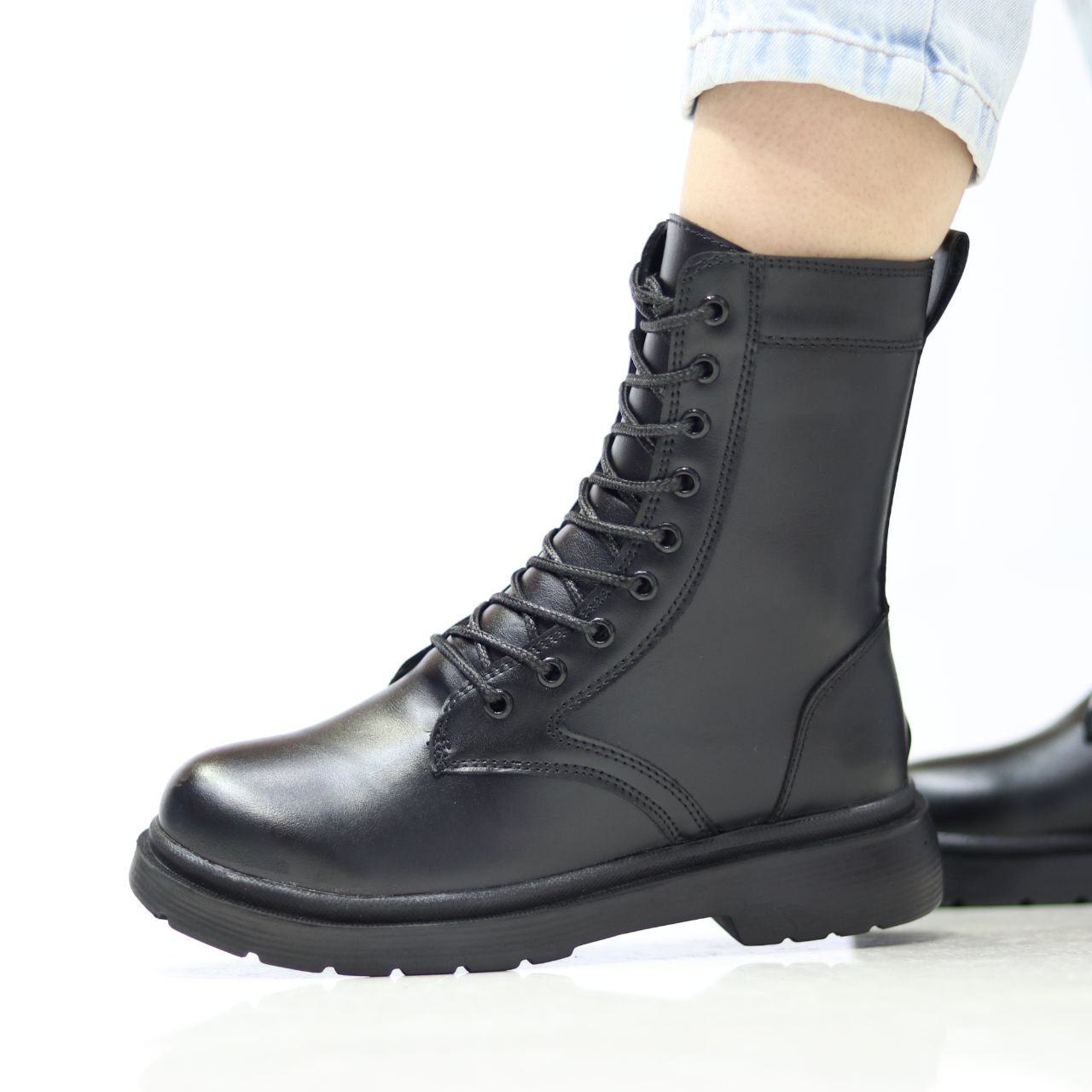 بوت بلند ساده بندی و زیپ دار